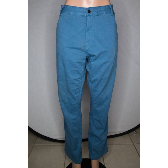 Men's Cesare Attolini 5 Pocket Jean Pants Solid Blue Cotton Sz 42 - Picture 3 of 11